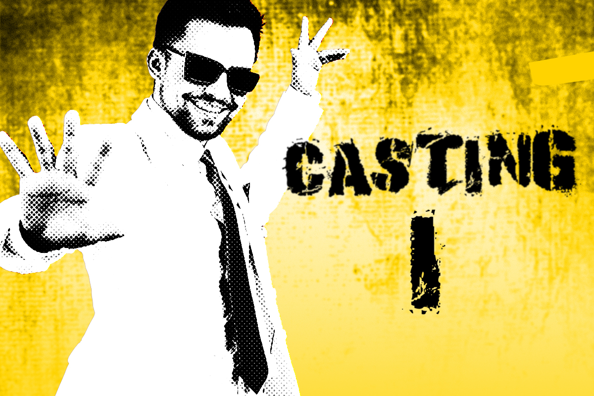 plansza z napisem: casting